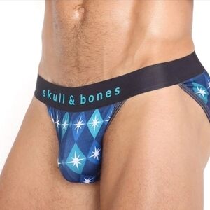 Skull & Bones Retro Star Geo Blue Sport Brief